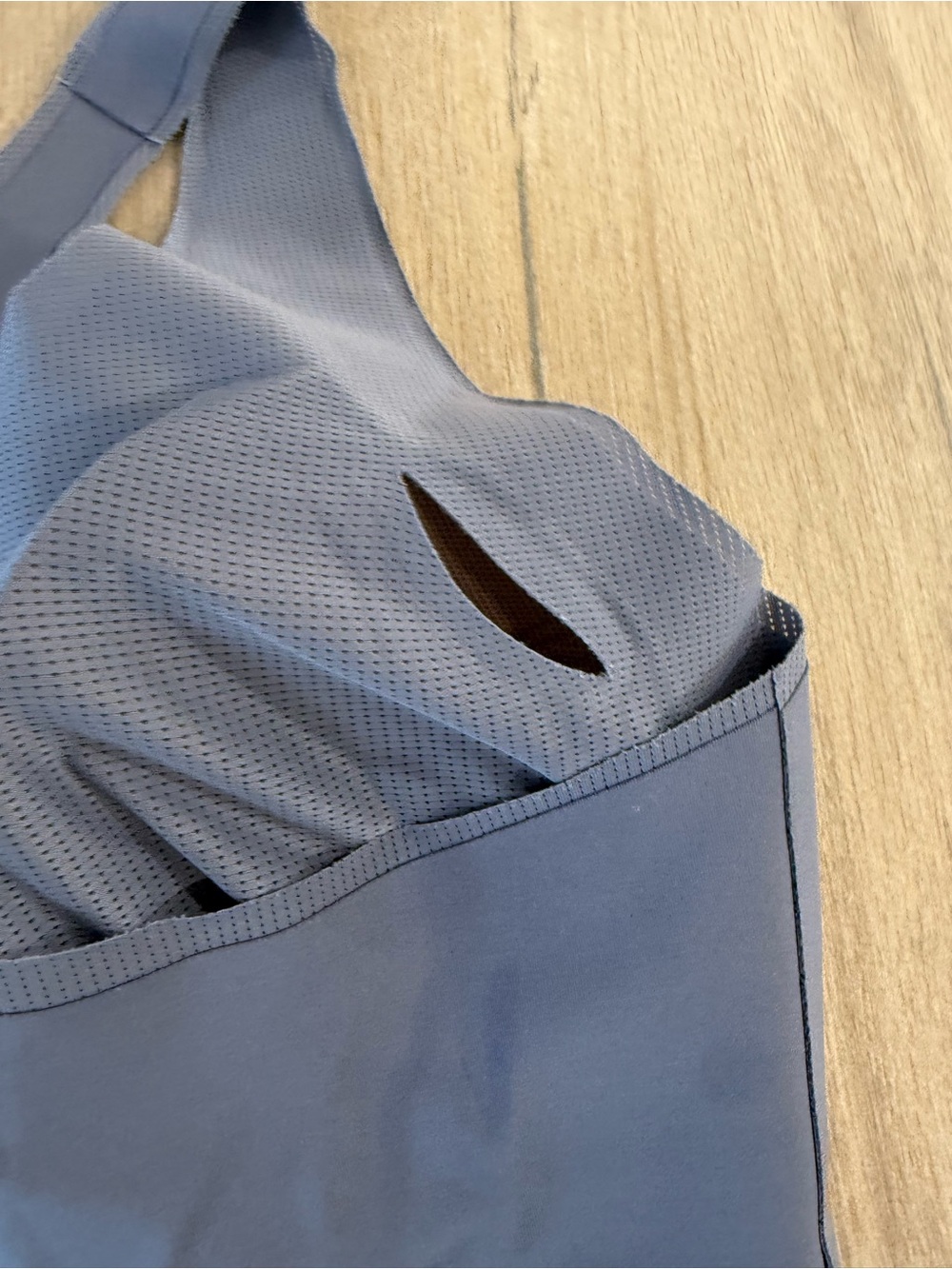 Soma Bliss Performance Racerback Bra XL Slate Blue Gray Wireless Padded - Picture 3 of 6